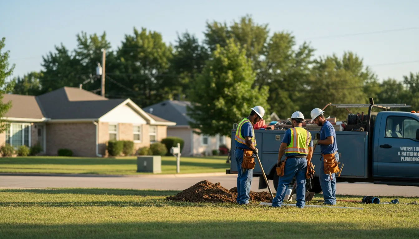 Residential water line and bathroom plumbing service in Sedalia, OH